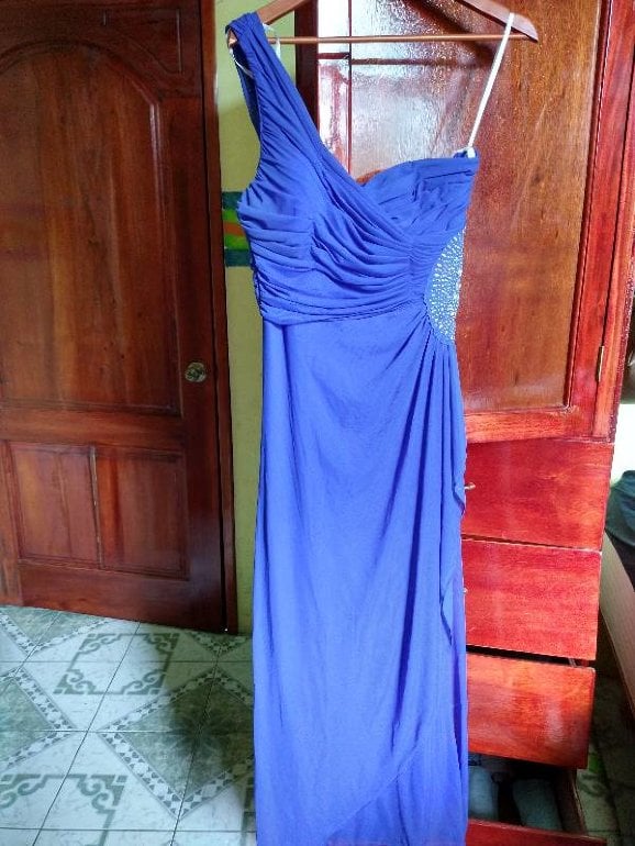 Vestido azul liz Minelli de fiesta de segunda mano - GoTrendier
