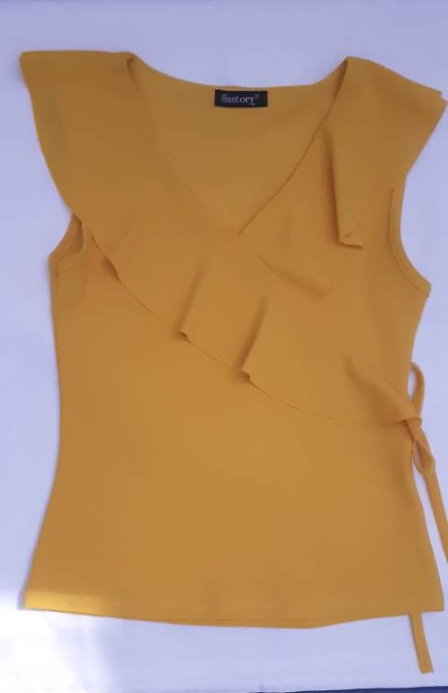 Blusa escote en v de Santory de segunda mano - GoTrendier
