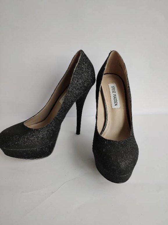 Tacones Steve Madden negros diamantina de segunda mano - GoTrendier