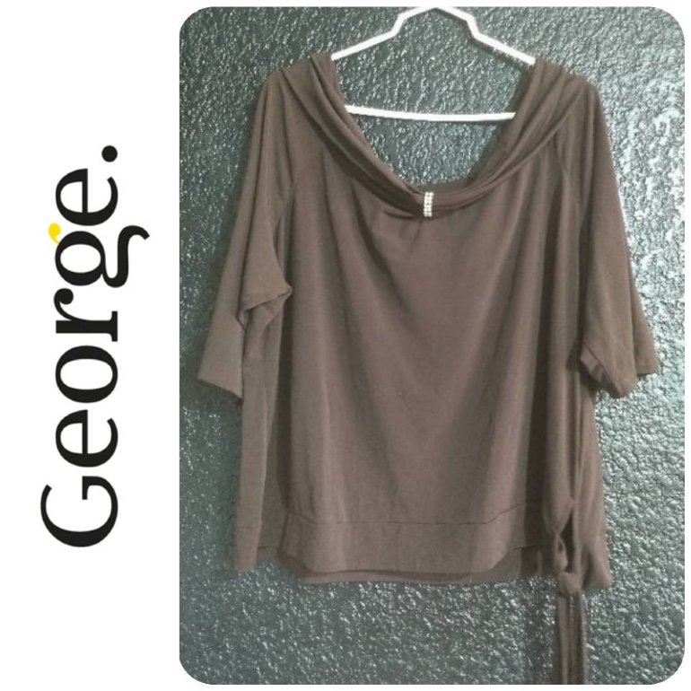 Blusa George Talla G Campesina Puntos Marino | Walmart