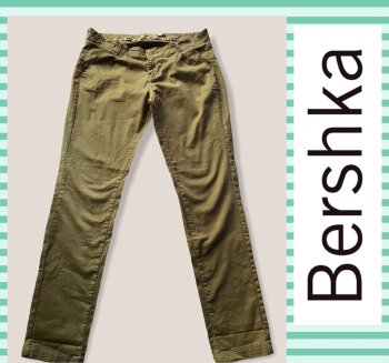 Pantalones de vestir Bershka verdes de mujer - GoTrendier