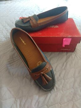 Mocasines Andrea azules de segunda mano - GoTrendier