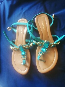 Sandalias planas Andrea verdes de segunda mano - GoTrendier