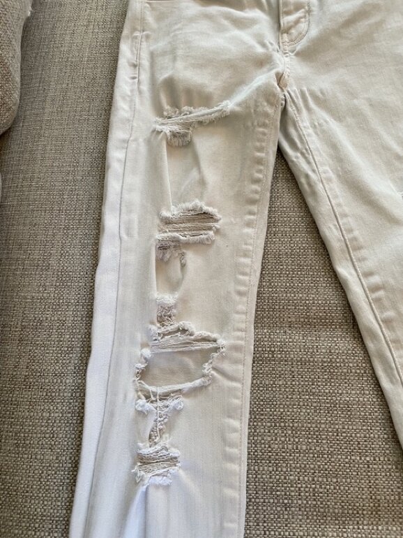 American Eagle Jeans Blancos Rotos Jeans Blancos Rotos De American