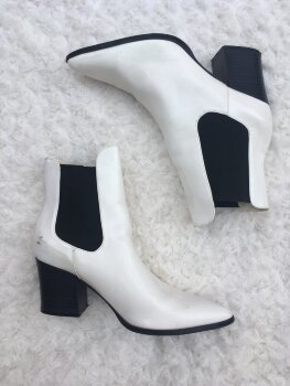 Botines de tacón Forever 21 blancos de mujer - GoTrendier