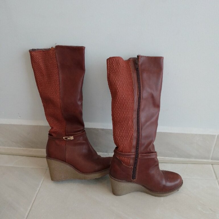 Bota larga café #3 de glylk shoes de segunda mano - GoTrendier