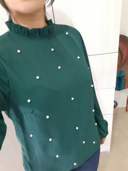 Blusas elegantes Shein verde de segunda mano - GoTrendier