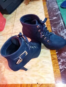 Botines de tacón Andrea azules de segunda mano - GoTrendier