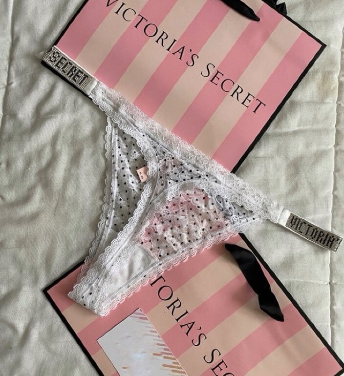 Encaje Calzon Victoria Secret Con Piedras Lenceria Victoria Secret