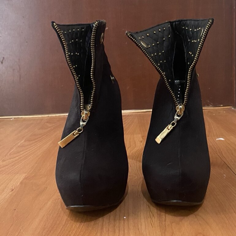 Botines de gamuza negros de terra de segunda mano - GoTrendier