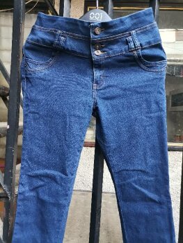 Pantalones entubados Santory azules de mujer - GoTrendier