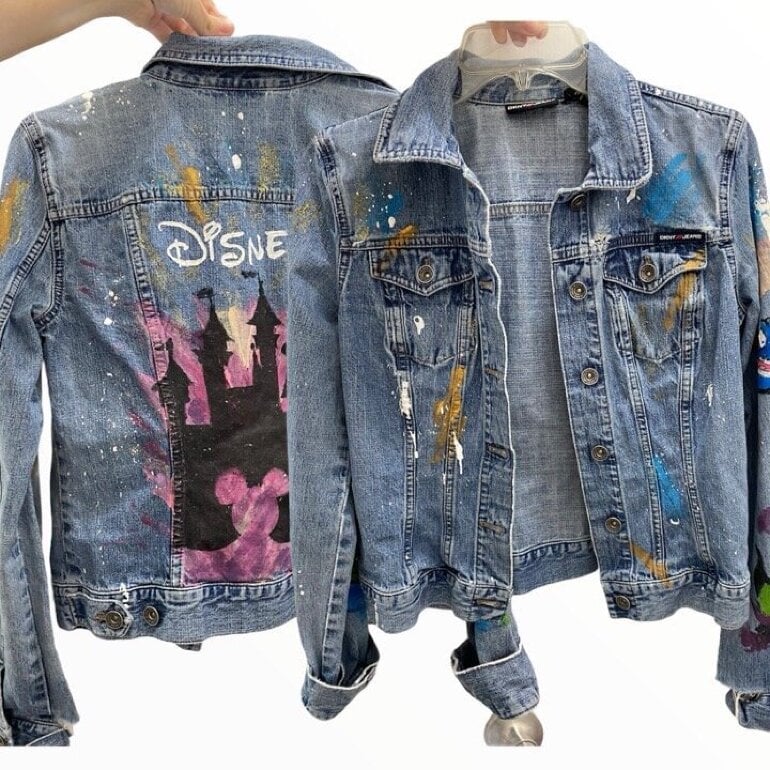 Tiktok Jean Jacket Chamarras De Mezclilla Pintadas A Mano Precio