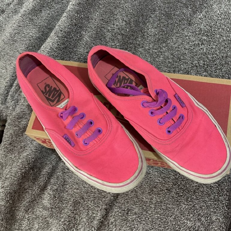 vans rosa fosfo