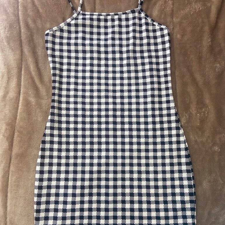 Vestido Cuadros Blanco Vestidos Blanco Y Negro Para NiÃ±as