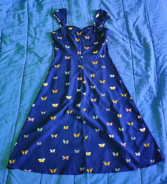 Vestido elegante con cremallera azul mar de Shein de segunda mano -  GoTrendier