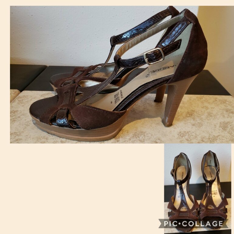 Zapatos de tacón abiertos de Andrea de segunda mano - GoTrendier