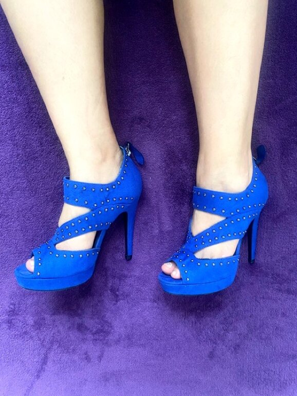 Tacones Zapatos Azul Rey Andrea Zapatos Azul Rey Andrea Patucos