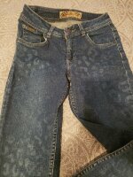 Jeans britos azul estilo vivora de segunda mano - GoTrendier