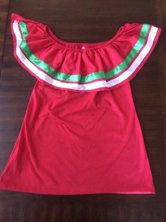 Blusa campesina color rojo de Otras marcas de segunda mano