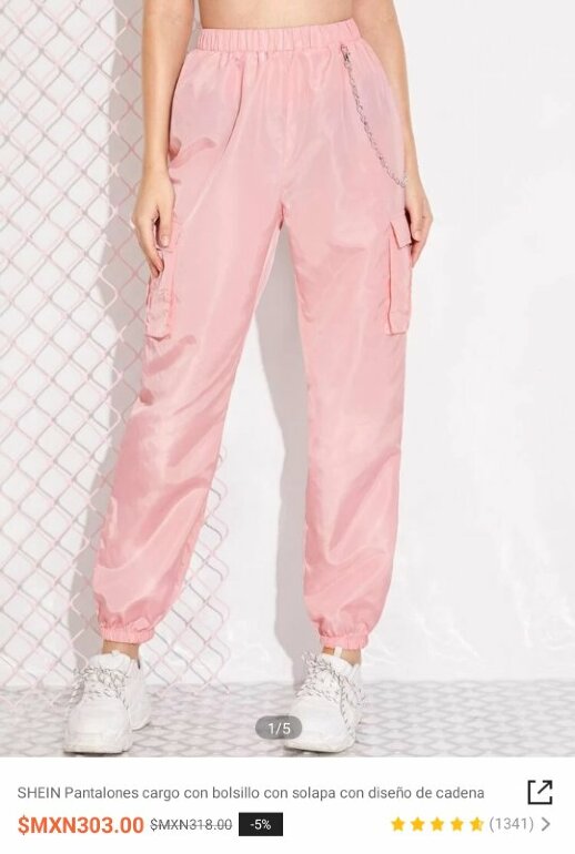Pantalon de cargo rosa de Shein de segunda mano - GoTrendier