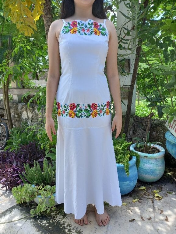 Encaje Vestidos Yucatecos Bordados Terno Yucateco Vestidos De Lino