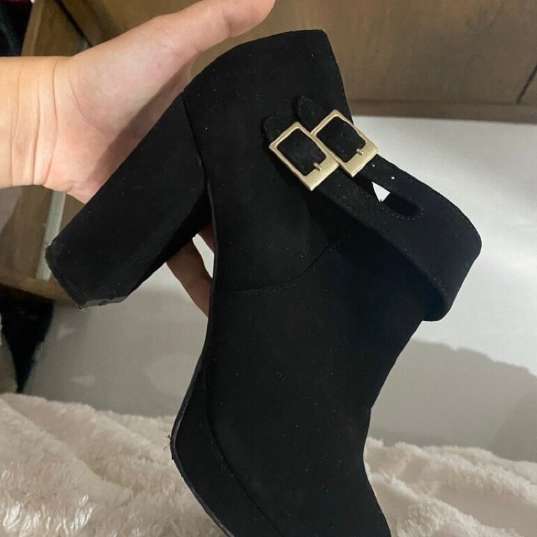 Botines negros cortos de Sears de segunda mano - GoTrendier