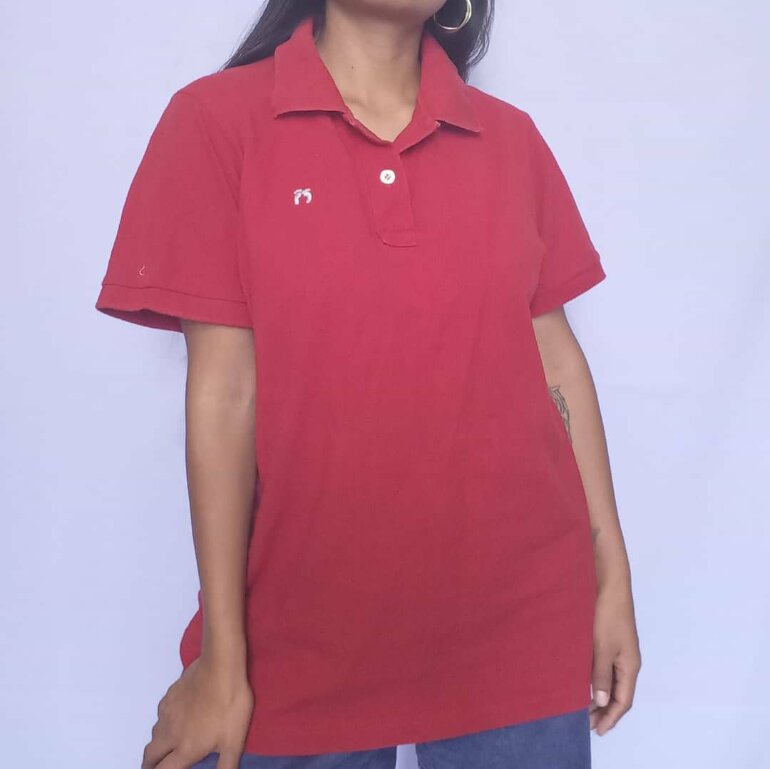 Playera tipo polo roja de Hang Ten de segunda mano GoTrendier