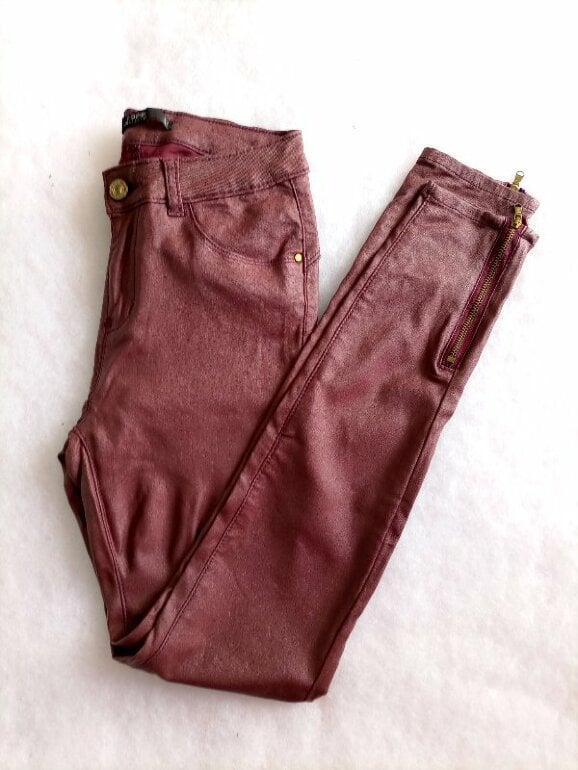 Pantalon Color Vino Tinto Pantalon Piel Vino Combinacion Pantalon