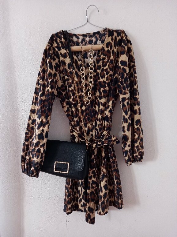 Vestido animal print NUEVO de Shein de segunda mano GoTrendier