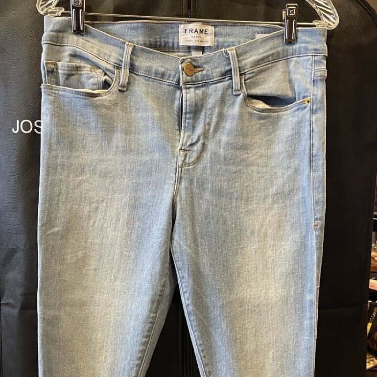 Jeans decolorados bi-color de Frame de segunda mano - GoTrendier