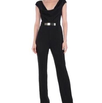 Jumpsuit, palazzo negro ajustado de GUESS de segunda mano - GoTrendier