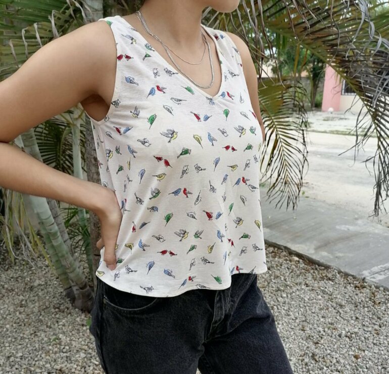 Blusa pájaros 2x1 de Suburbia de segunda mano - GoTrendier