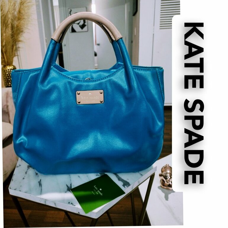 Bolsa de mano aqua Kate Spade azul de segunda mano - GoTrendier