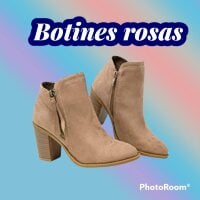 Botines rosa palo tacón 8cm de Bershka de segunda mano - GoTrendier