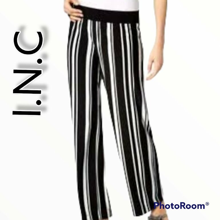 Pantalon rayado negro con blanco de I.N.C. internacional de segunda mano -  GoTrendier