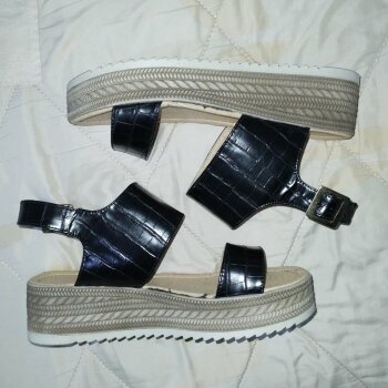 sandalias negras 18 forever