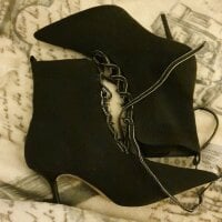 Botas negras elásticas Zara de segunda mano - GoTrendier