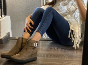 Botines de plataforma Valeria café de mujer - GoTrendier