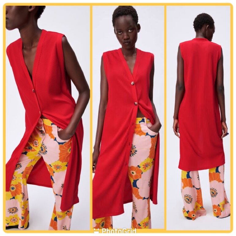 ❤️Vestido chaleco botones de Zara de segunda mano - GoTrendier