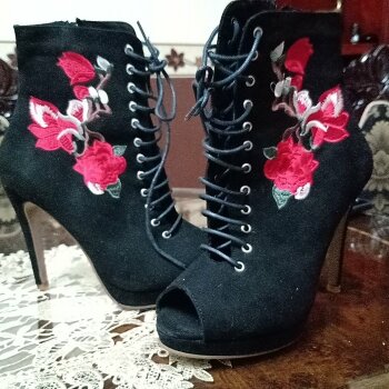 Botines de tacón Cklass rojos de segunda mano - GoTrendier