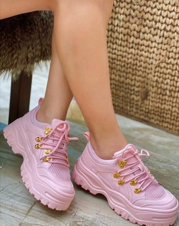 Tenis rosa plataforma BERNESS de Otras marcas de segunda mano