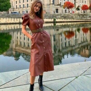 Vestido Polipiel Zara de segunda mano - GoTrendier