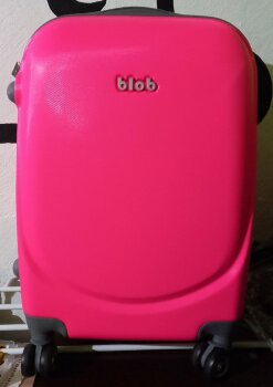 Maleta de viaje color rosa de blob de segunda mano - GoTrendier