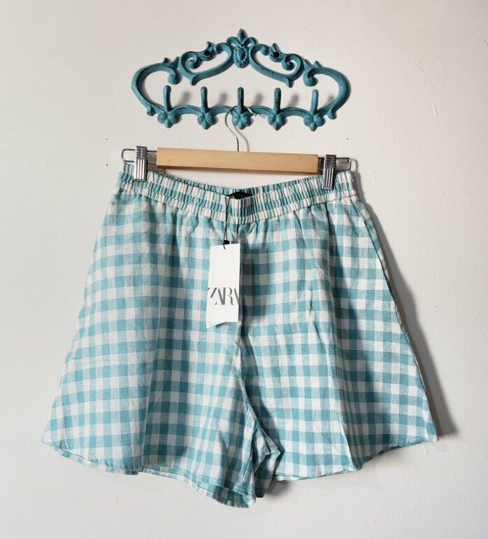 Falda pantalón cuadro vichy ZARA de segunda mano GoTrendier