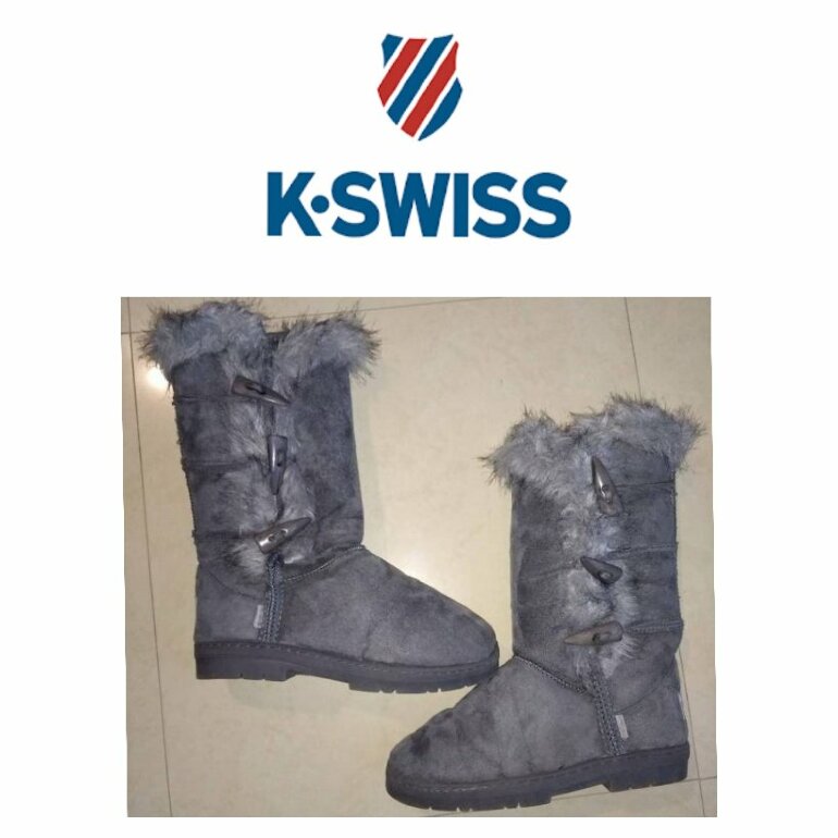 Botas gris afelpadas de K-Swiss de segunda mano - GoTrendier