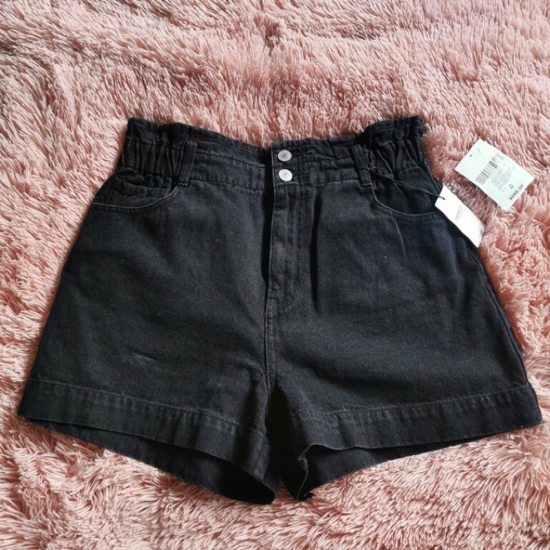 short de mezclilla negro