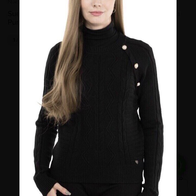 Sueter Botones negro de Mio Mio de segunda mano - GoTrendier