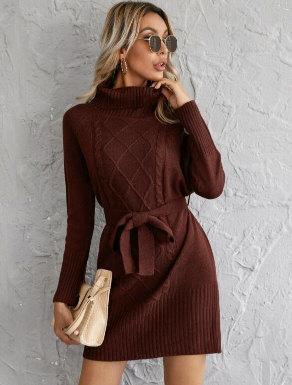 Vestido jersey color guindo Talla S de Shein de segunda mano - GoTrendier