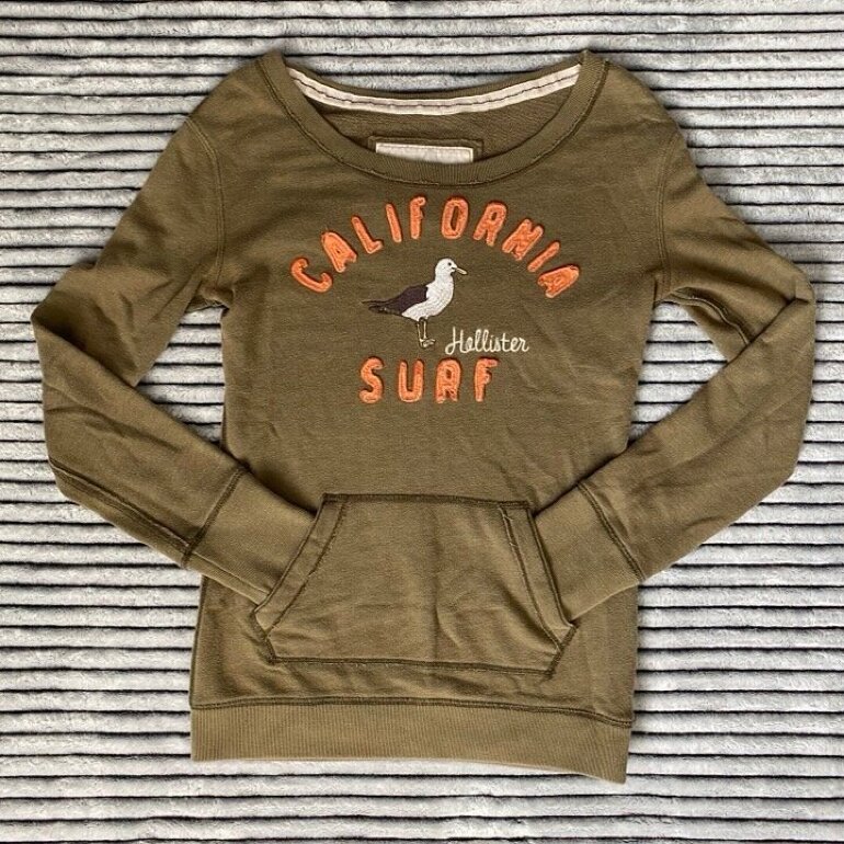 Sudadera Verde Hollister de segunda mano - GoTrendier