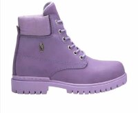 BOTAS MARCA POLO DE PIEL EN COLOR LILA de segunda mano - GoTrendier